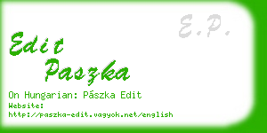 edit paszka business card